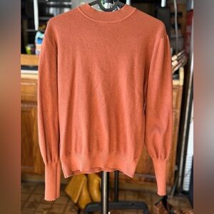 Puff Sleeve Rust Orange Sweater